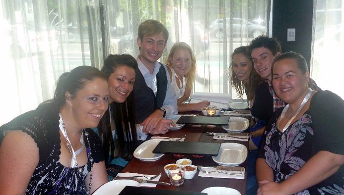 The crew at dinner @ Churrasco, Sydney