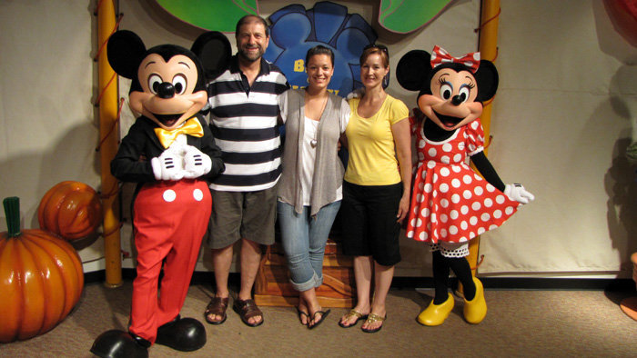 Mum & Dad meeting a few of my friends at Magic Kingdom, Disney World