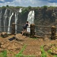 Today we cross the Zambezi river by ferry into Zambia and onto Livingstone to visit the mighty Victoria Falls where we get soaked from head to toe!