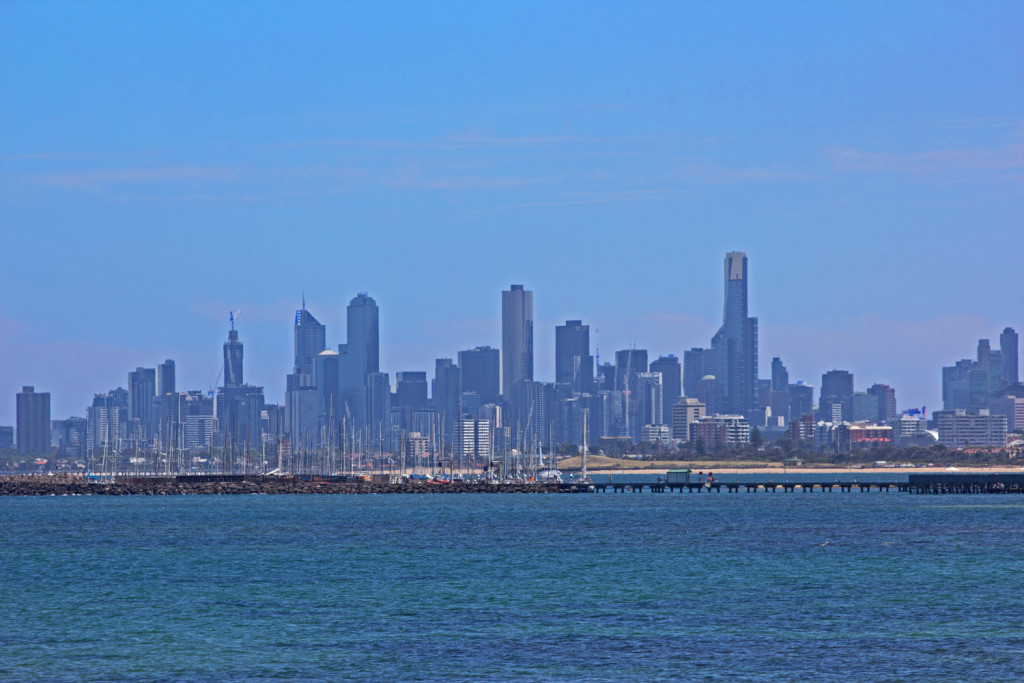 Melbourne Skyline from Brighton Beach