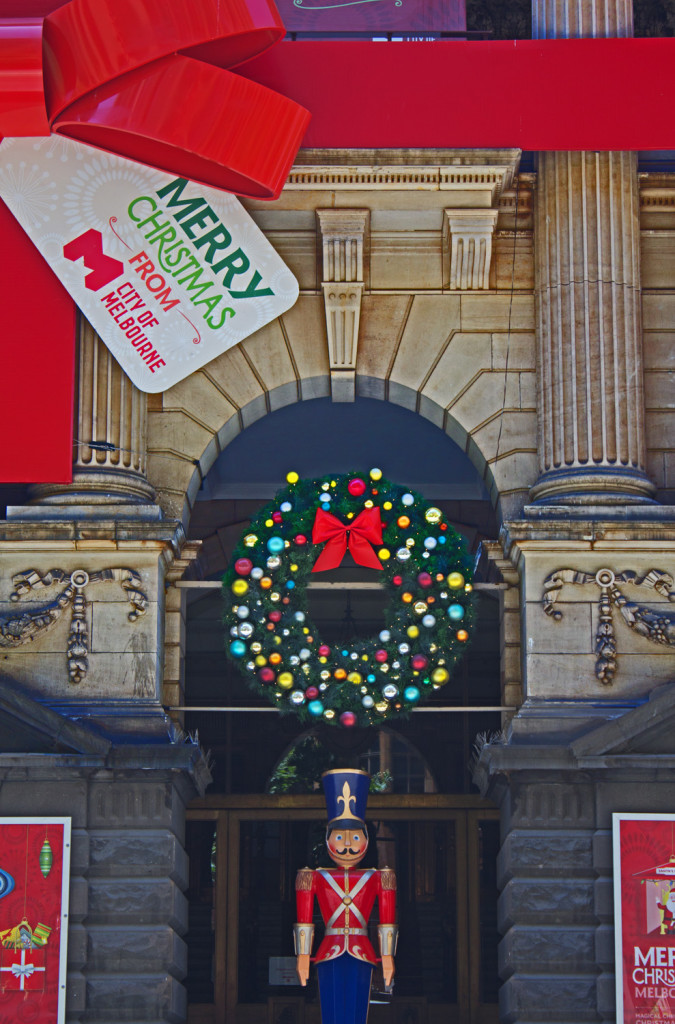 Melbourne Town Hall at Christmas